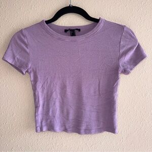 Forever 21 Lilac Ribbed Crop Top